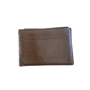 Vintage Norfolk Brown Leather Bifold Wallet Made in Canada Minimalist EDC
